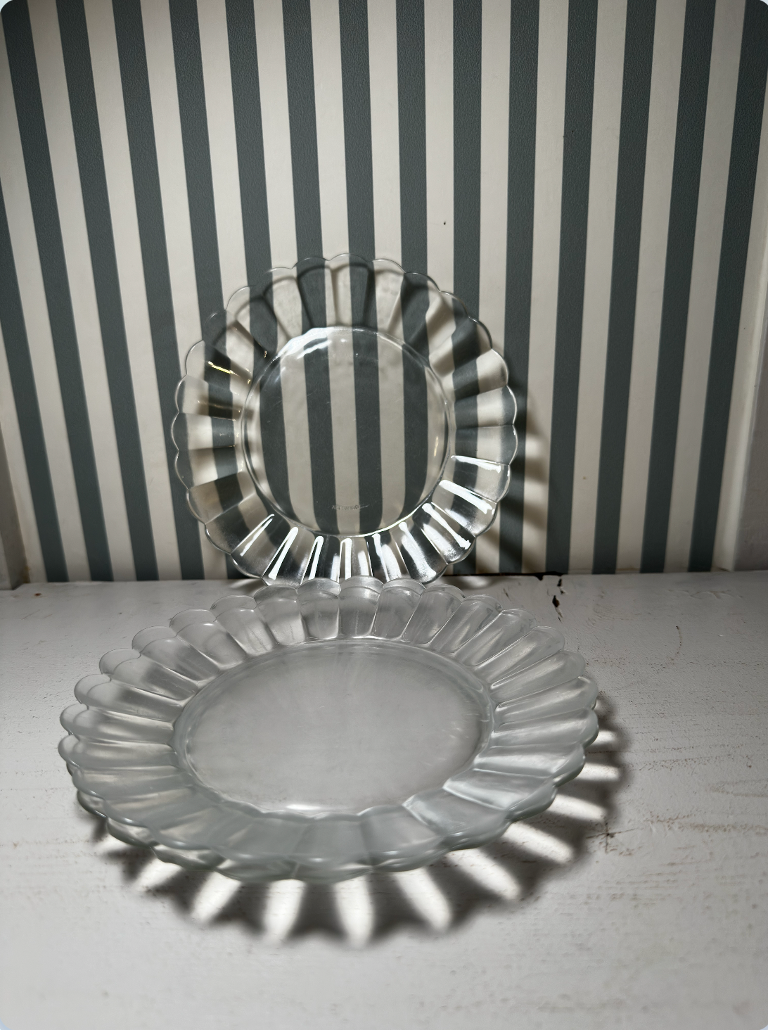 Clear Scalloped Desert Plates (sold indivually)