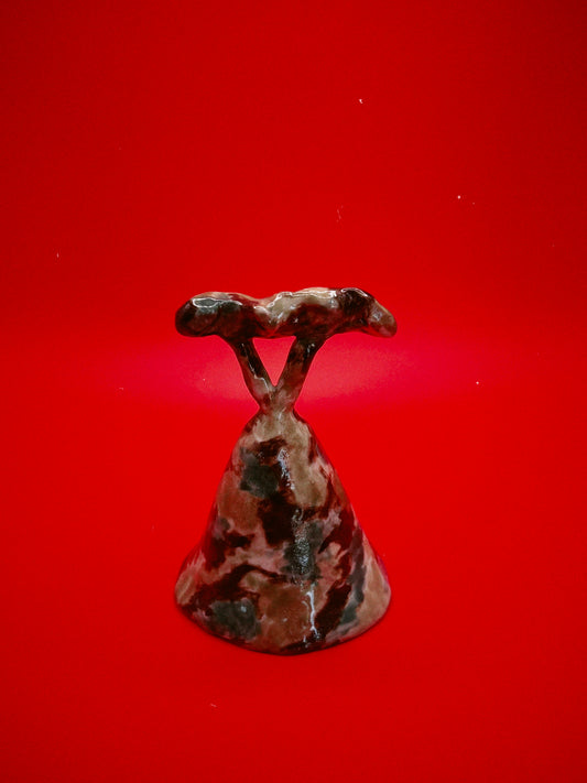 Ceramic Camo Bell by Alex Emmons