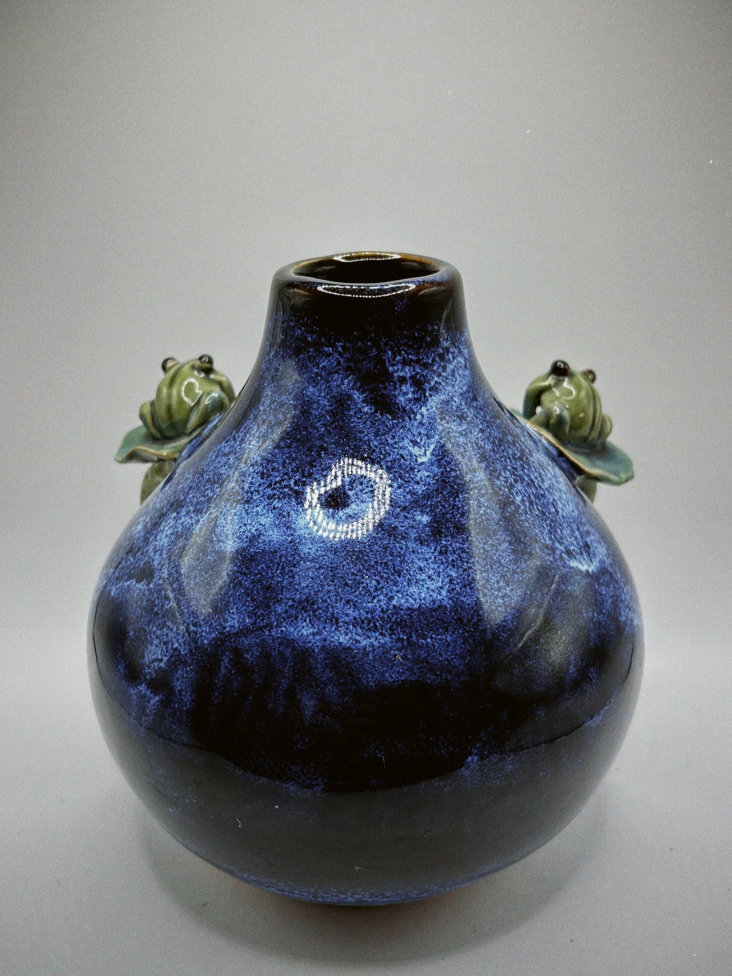 Frogs on Lily Pads Vase