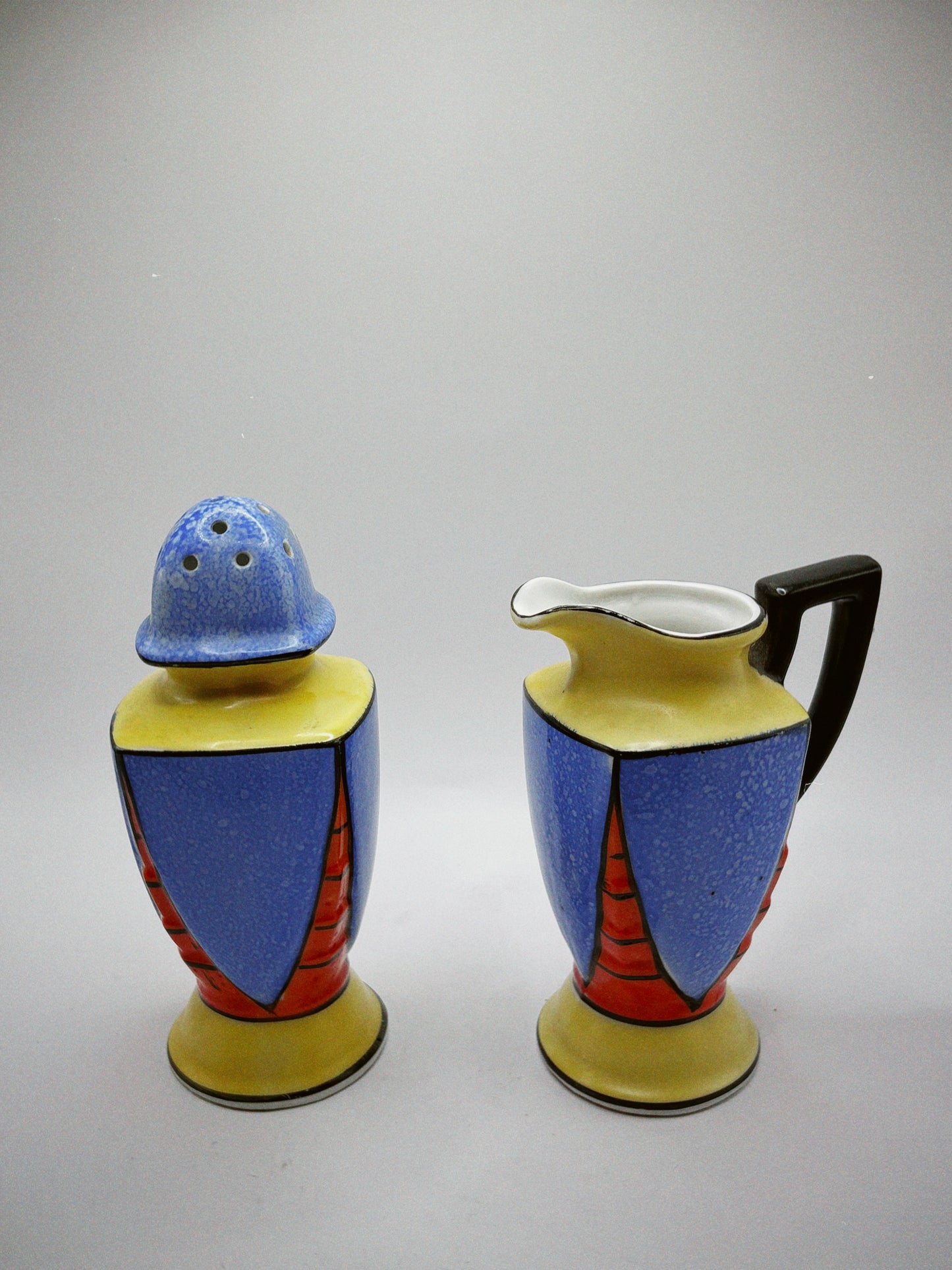Hand Painted Japanese Creamer & Sugar Shaker Set